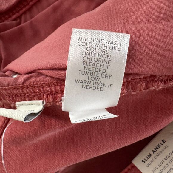 New J. Jill Authentic Fit Slim-Leg Jeans Red Women's Size 14 - Picture 8 of 10